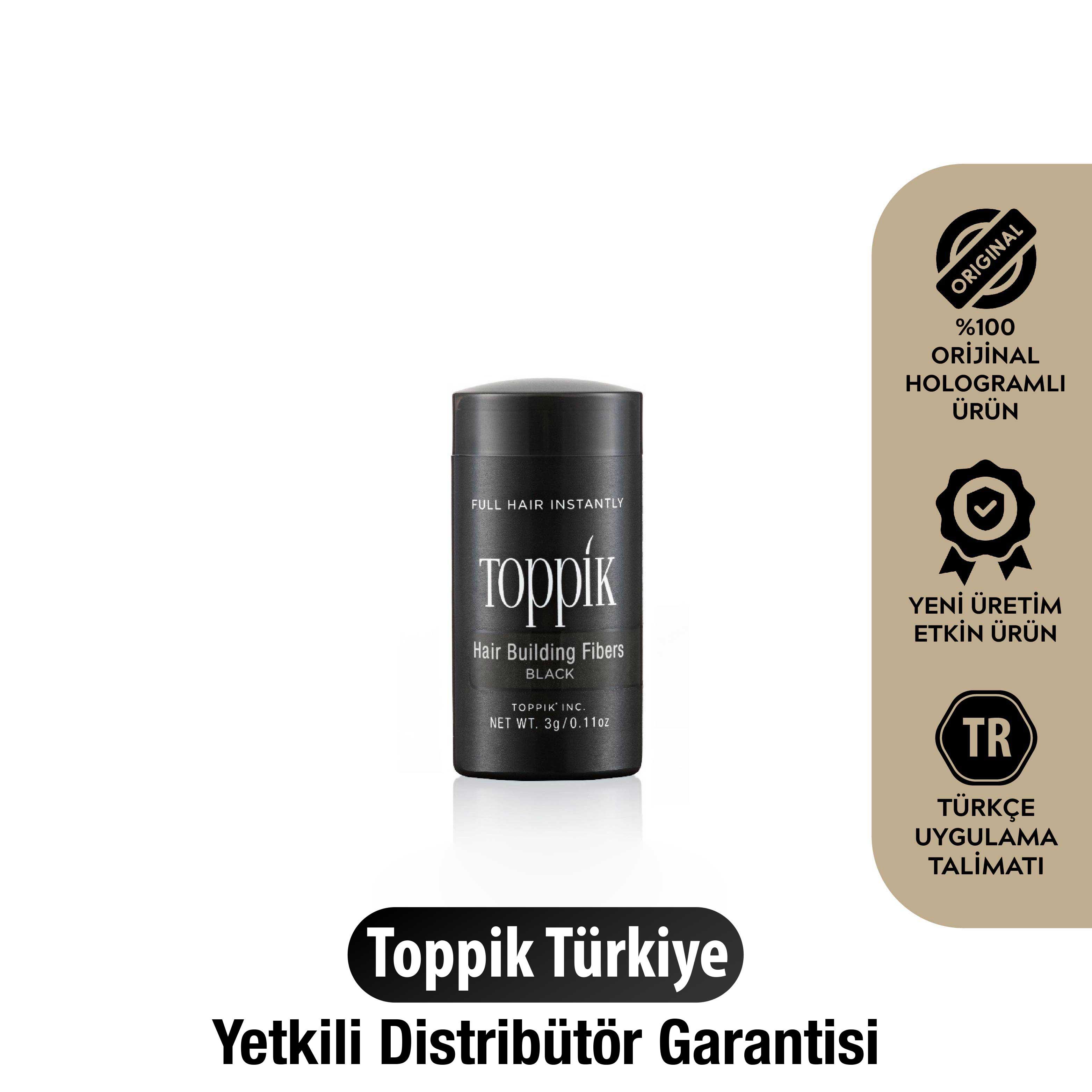 Toppik 3 gr (Deneme Boyu) Siyah
