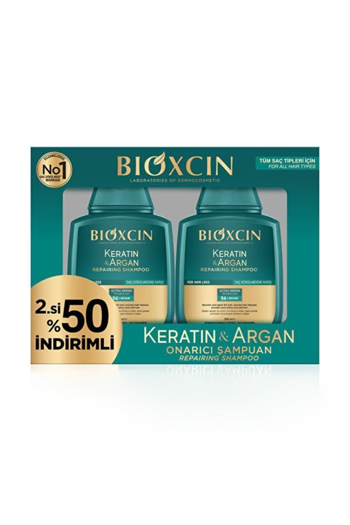 Bioxcin Keratin & Argan Onarıcı Şampuan 300 ml 2.si %50 İndirimliBioxcin