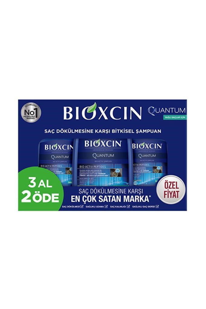 Bioxcin Quantum Bio-Activ Yağlı Saçlar 3x300 mlBioxcin Quantum Bio-Activ Yağlı Saçlar için 3x300 ml ŞampuanBioxcin