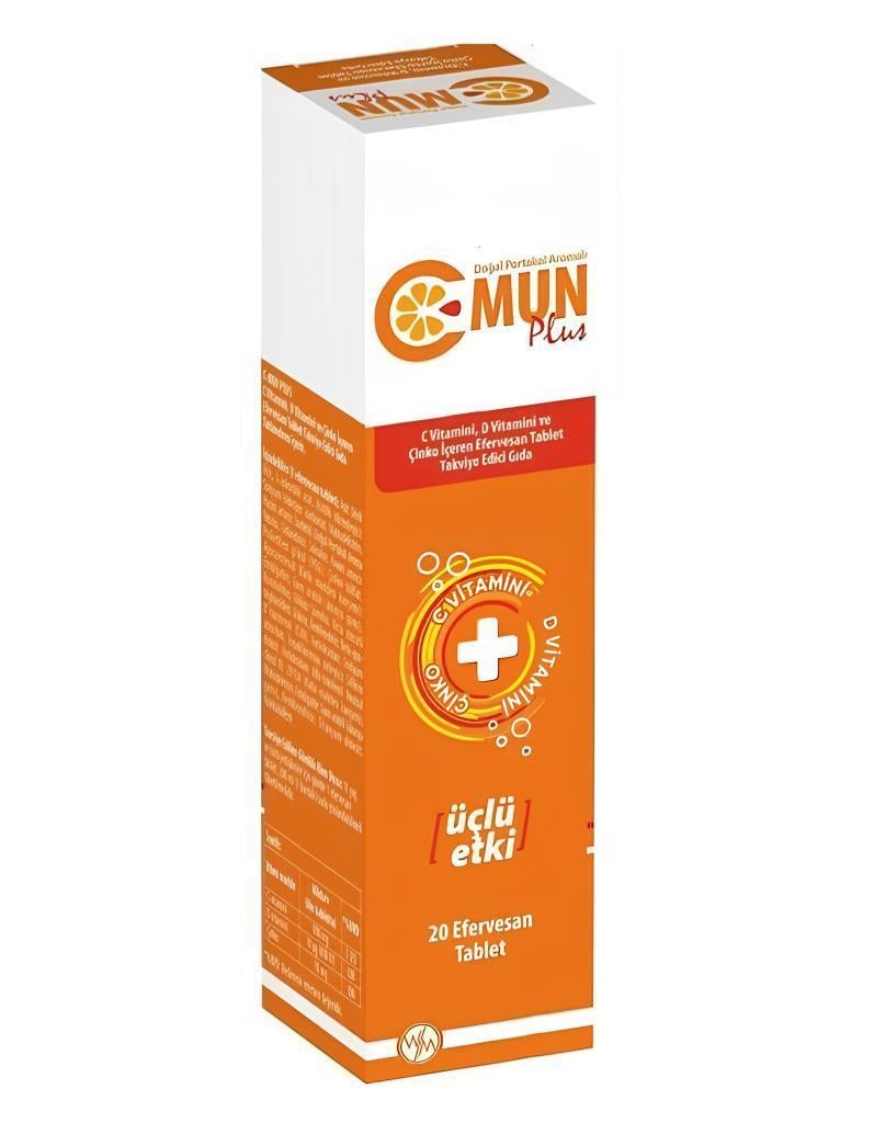 C Mun Plus C Vitamin D Vitamini ve Çinko içeren 20 Efv TabC Mun Plus C Vitamin D Vitamini ve Çinko içeren 20 Efv TabWORLD MEDICINE ILAC