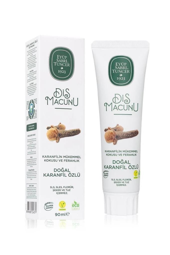 Eyüp Sabri Tuncer Karanfil Özlü 90 ml Florürsüz Diş MacunuEyüp Sabri Tuncer Doğal Karanfil Özlü 90 ml Florürsüz Diş MacunuEyüp Sabri Tuncer
