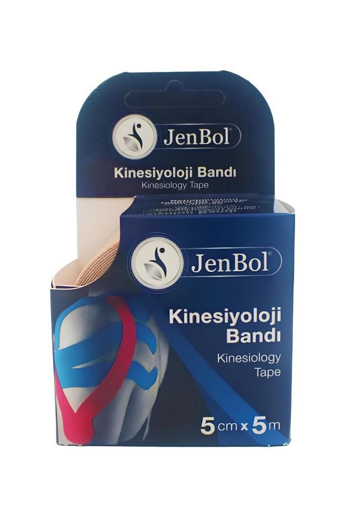 Jenbol Kinesiyoloji Ağrı Bandı 5cm x 5m Ten Rengi  JenBol Kinesiyoloji Ağrı Bandı 5cm x 5m Ten RengiJenbol