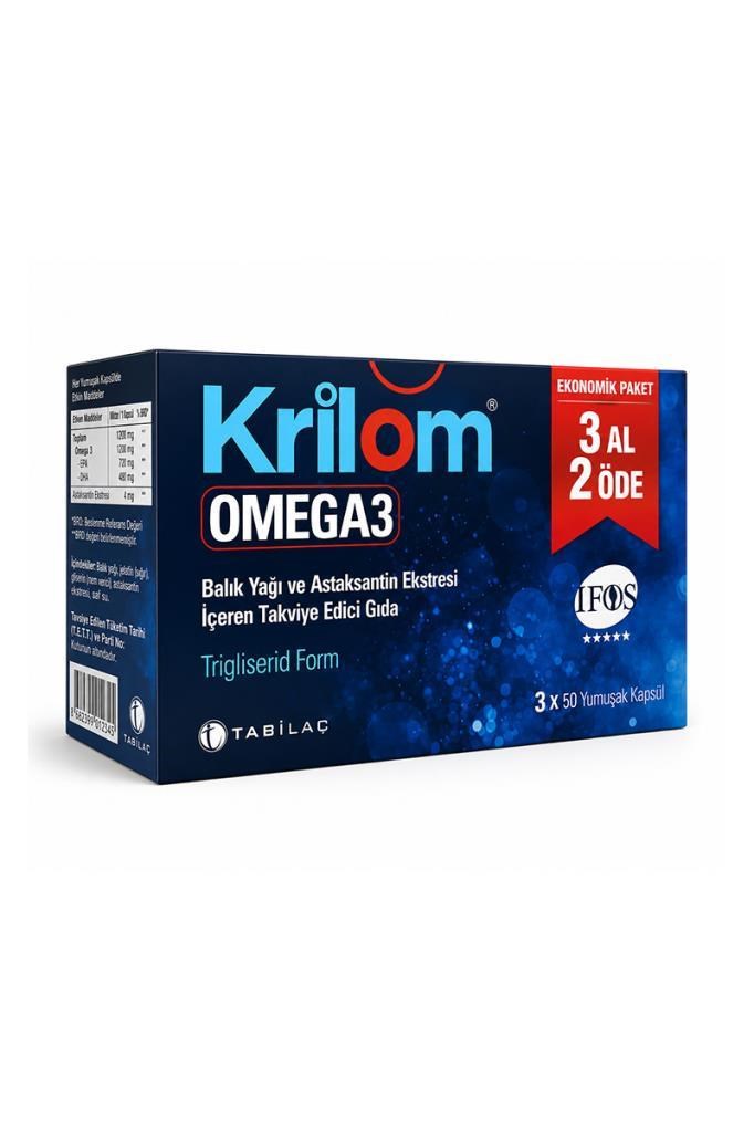 Krilom Omega3 50 Yumuşak Kapsül 3 Al 2 ÖdeKrilom Omega3 50 Yumuşak Kapsül 3 Al 2 ÖdeKrilom