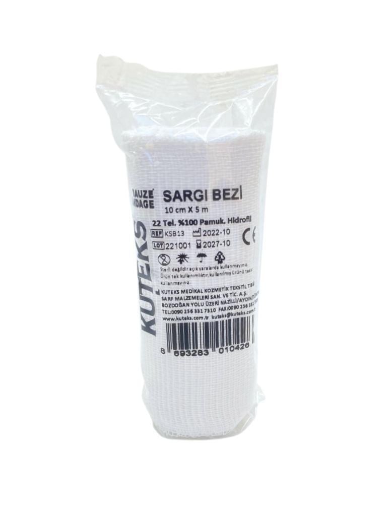Kuteks Gaz Kompres 75x75 100'lu PaketKuteks Hidrofil Sargı Bezi 10cmx5mtKuteks