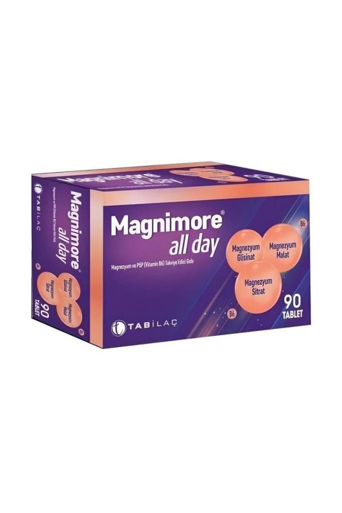 Magnimore All Day 90 Tablet Magnezyum Takviyesi  Magnimore All Day 90 TabletMagnimore
