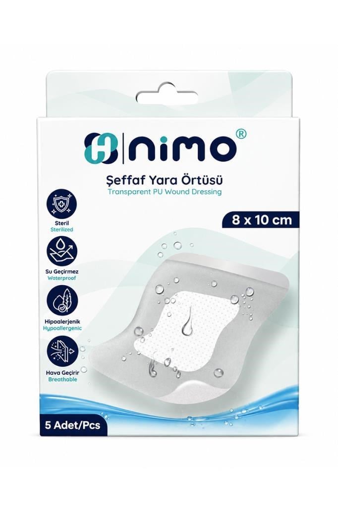 Nimo Şeffaf Yara Örtüsü 8x10 cm 5liNimo