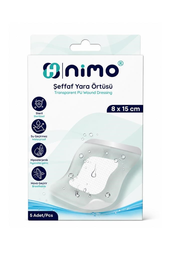 Nimo Şeffaf Yara Örtüsü 8x15 cm 5liNimo