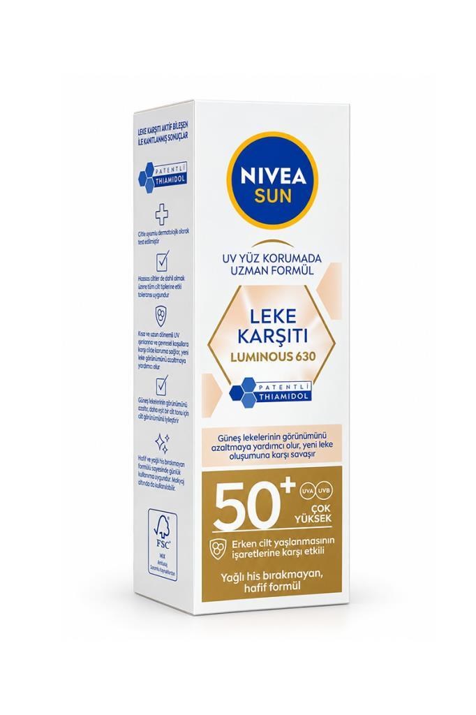 Nivea Luminous630 40 ML 50 Faktör Güneş KremiNivea Luminous630 Leke Karşıtı 40 ml 50 Faktör Güneş KremiNivea