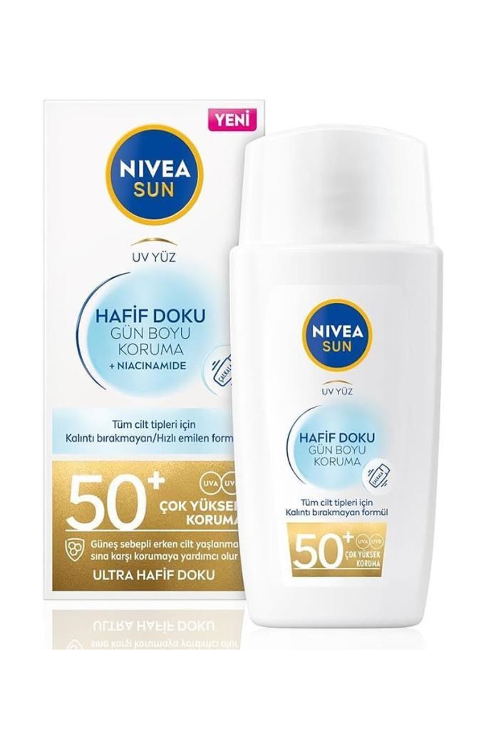 Nivea Sun Hafif Dokulu 40 ml 50 Faktör Güneş KremiNivea Sun Hafif Dokulu 40 ml 50 Faktör Güneş KremiNivea