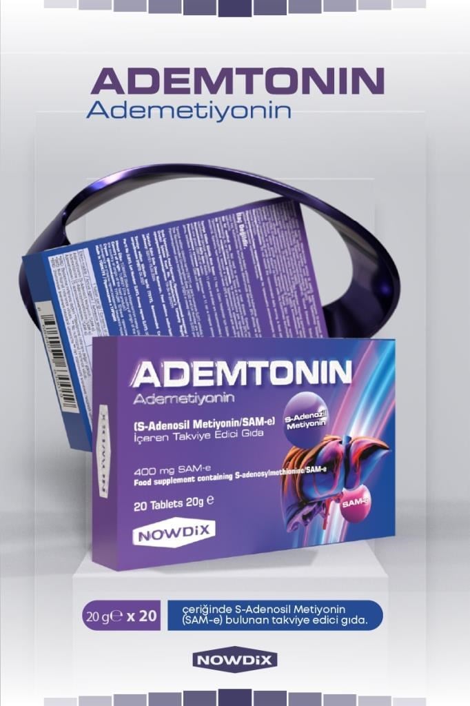 Nowdix Ademtonin 400 mg 20 Tablet TakviyeNowdix Ademtonin (Ademetionin) 400 Mg 20 TabletNowdix