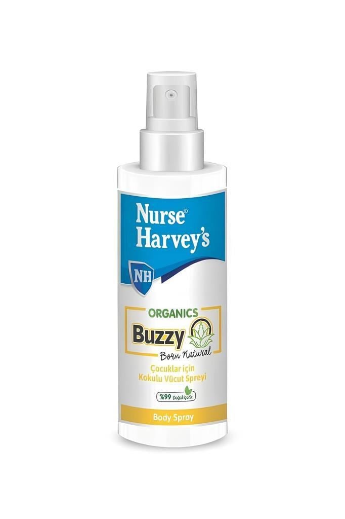 Nurse Harvey’s Organic Buzzy 175 ml Vücut Spreyi Nurse Harveys Organic Buzzy Çocuklar İçin Esansiyel Yağlar İçeren Body Spray 175Nurse Harvey's