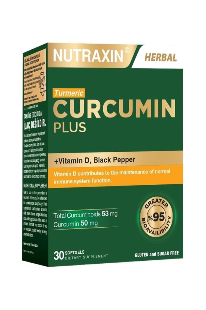 Nutraxin Curcumin Plus Vitamin D 50 Mg 30 KapsülNutraxin