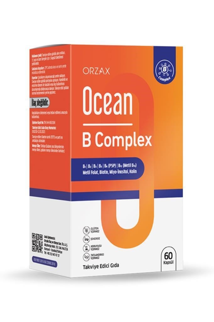 Ocean B Complex 60 Kapsül Fiyatı ve YorumlarıOcean B Complex 60 KapsülOcean