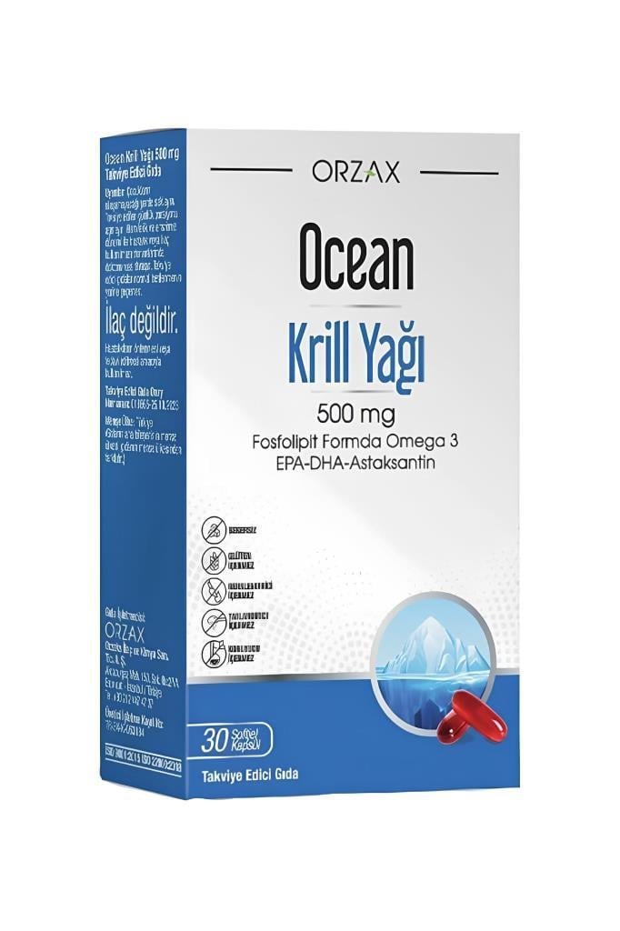 Ocean Krill Oil 500 mg 30 Kapsül Omega-3 | Hızlı KargoOcean Krill Oil 500 mg 30 KapsülOcean