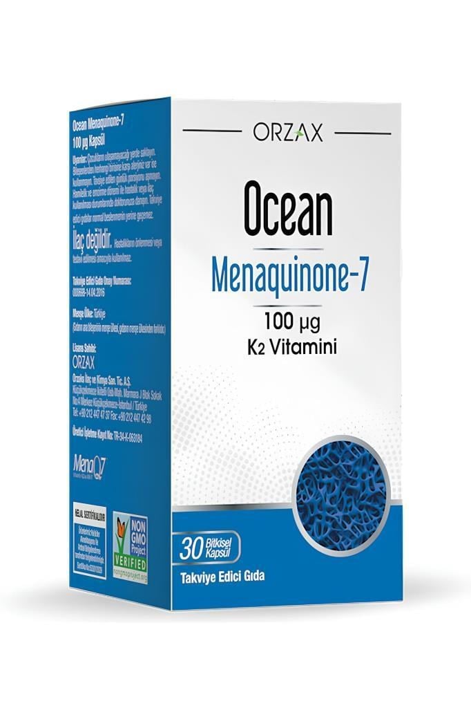 K2 Vitamini Ocean MK-7 30 Kapsül 100 µg | Hızlı KargoOcean MK-7 30 KapsülOcean