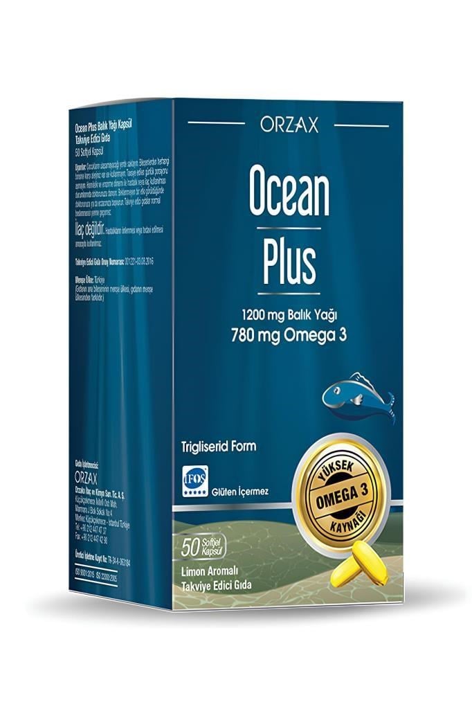 Ocean Plus Balık Yağı 1200 mg 50 KapsülOcean Plus Balık Yağı 1200 mg 50 KapsülOcean