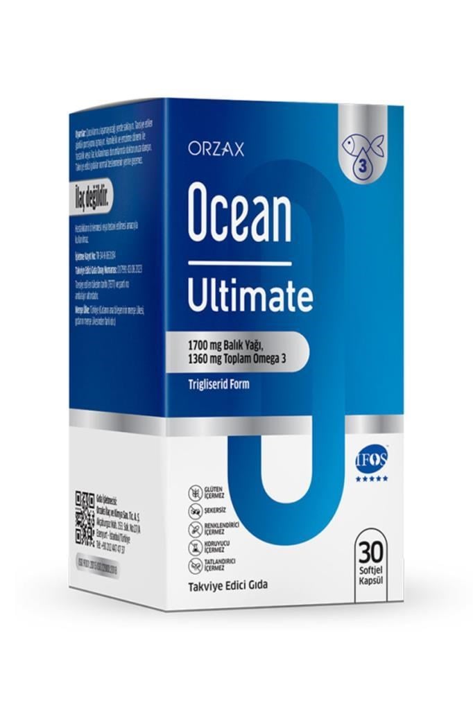 Ocean Ultimate 30 Kapsül Omega-3 Balık Yağı | Hızlı KargoOcean Ultimate 30 KapsülOcean