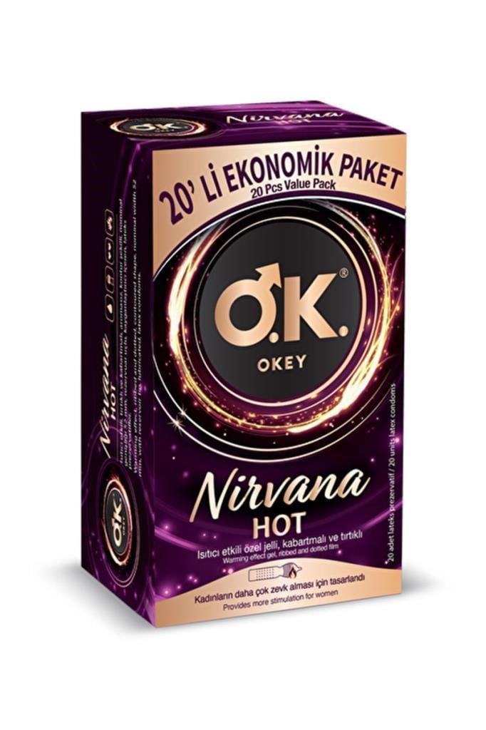 Okey Nirvana Hot 20'li Prezervatif 52 mm | İçgüdüselOkey Nirvana Hot 20li PrezervatifOkey