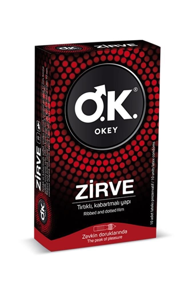 Tırtıklı Okey Zirve 10’lu Prezervatif 53 mm | Doruklara ÇıkOkey Zirve Prezervatif 10luOkey