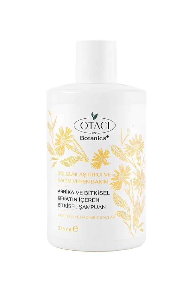 Otacı Botanics+ Hacim Veren Şampuan 375 mlOtacı Botanics+ Arnika ve Bitkisel Keratin içeren 375 ml Dolgunluk ve Hacim Veren ŞampuanOtacı