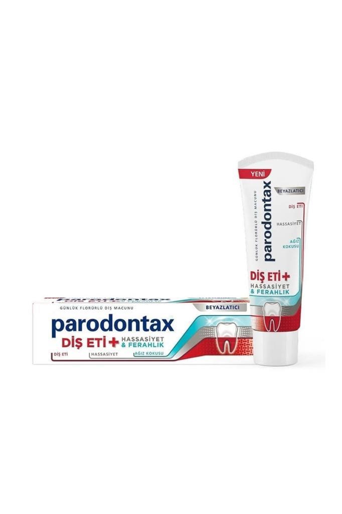Parodontax Beyazlatıcı Diş Macunu 75 ml Parodontax Diş Eti Hassasiyet ve Ferahlık Beyazlatıcı Florürlü Diş Macunu 75 mlParodontax