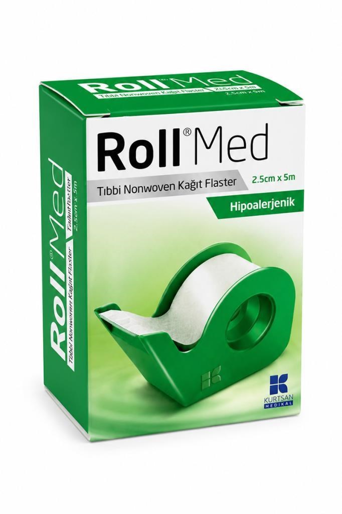 Roll Med Hipoalerjenik 2.5cm x 5m Tıbbi Kağıt FlasterRoll Med