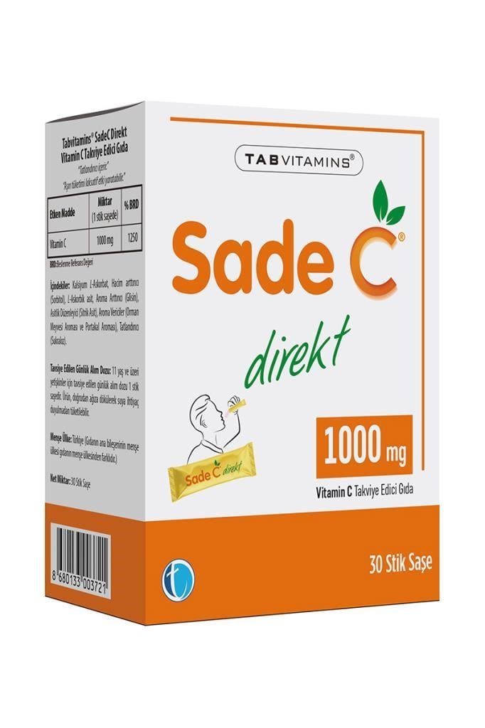 SadeC Vitamin C Direct 30 Stick ŞaseTabvitamins