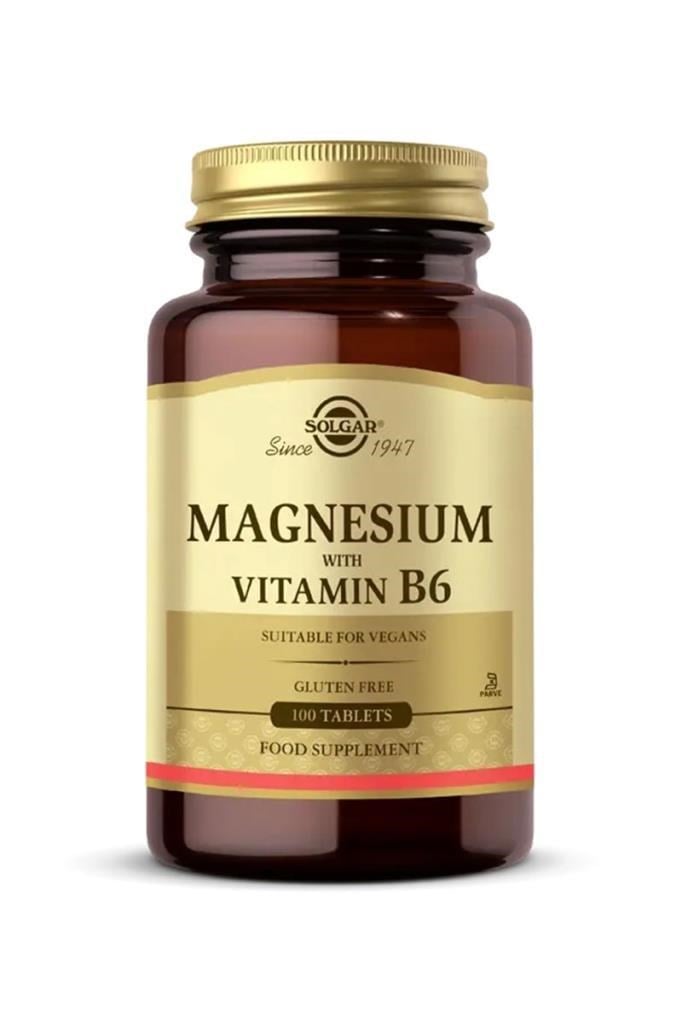 Solgar Magnezyum with Vitamin B6 100 Tablet | MultivitaminSolgar Magnesium with Vitamin B6 100 TabletSolgar