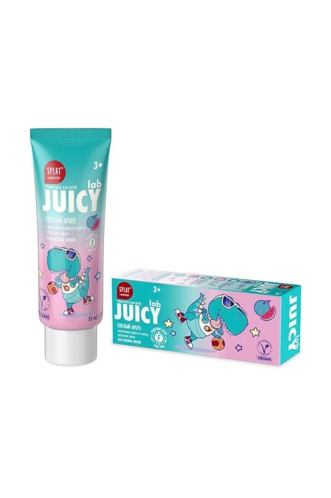 Çocuk Diş Macunu | 55ml Splat JuicyLab +3 Karpuzlu Splat Juıcy Lab +3 Yaş Karpuzlu Çocuk Diş Macunu Renkli Simli Çürük Önleyici Doğal MacunSplat