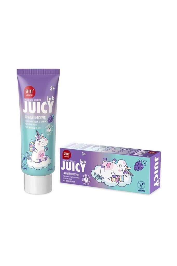 Splat Juicy Lab +3 | Çocuk Diş Macunu Üzümlü 55 ml Splat Juıcy Lab +3 Yaş Üzümlü Çocuk Diş Macunu Renkli Simli Çürük Önleyici Doğal MacunSplat