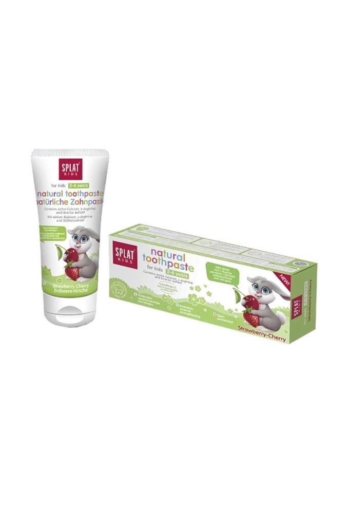 Çocuk Diş Macunu | Splat Kids Natural 50 ml Splat Kids Natural Kiraz ve Çilek Aromalı 2-6 Yaş Florürsüz Çocuk Diş Macunu 50 mlSplat