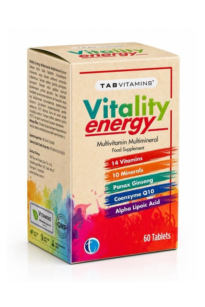 Tabvitamins Vitality Energy 60 TabletTabvitamins