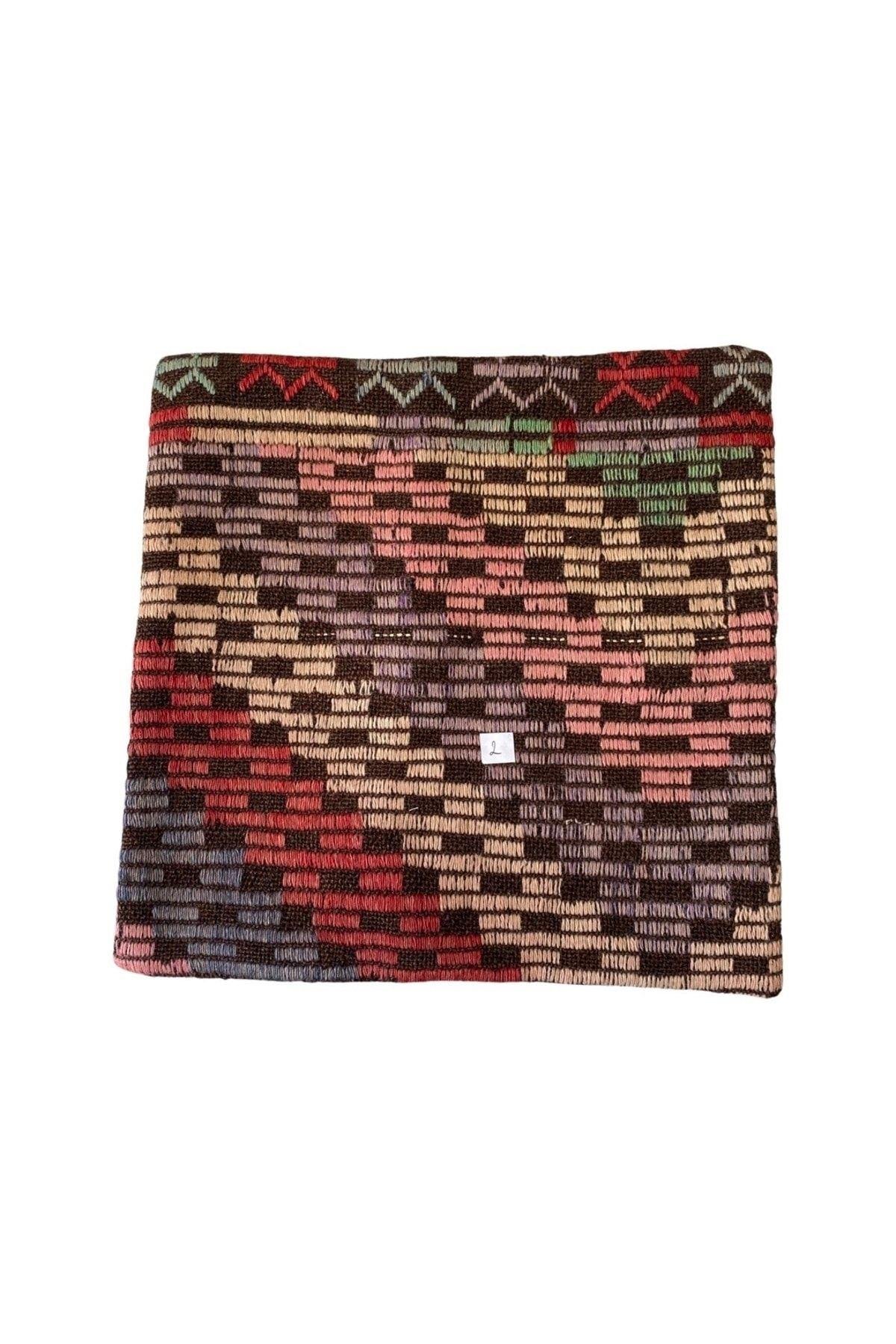 Anadolu Türk Kilimlerinden El Emeği Vintage Yastık Kılıfları 40x40 Cm 2