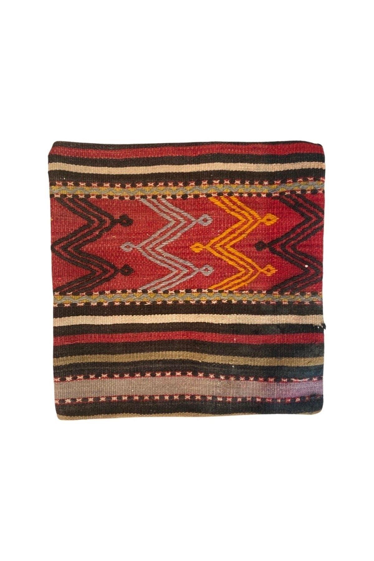 Anadolu Türk Kilimlerinden El Emeği Vintage Yastık Kılıfları 40x40 Cm 37