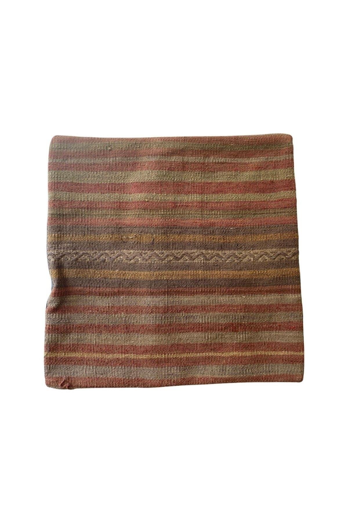 Anadolu Türk Kilimlerinden El Emeği Vintage Yastık Kılıfları 45x45 Cm 22