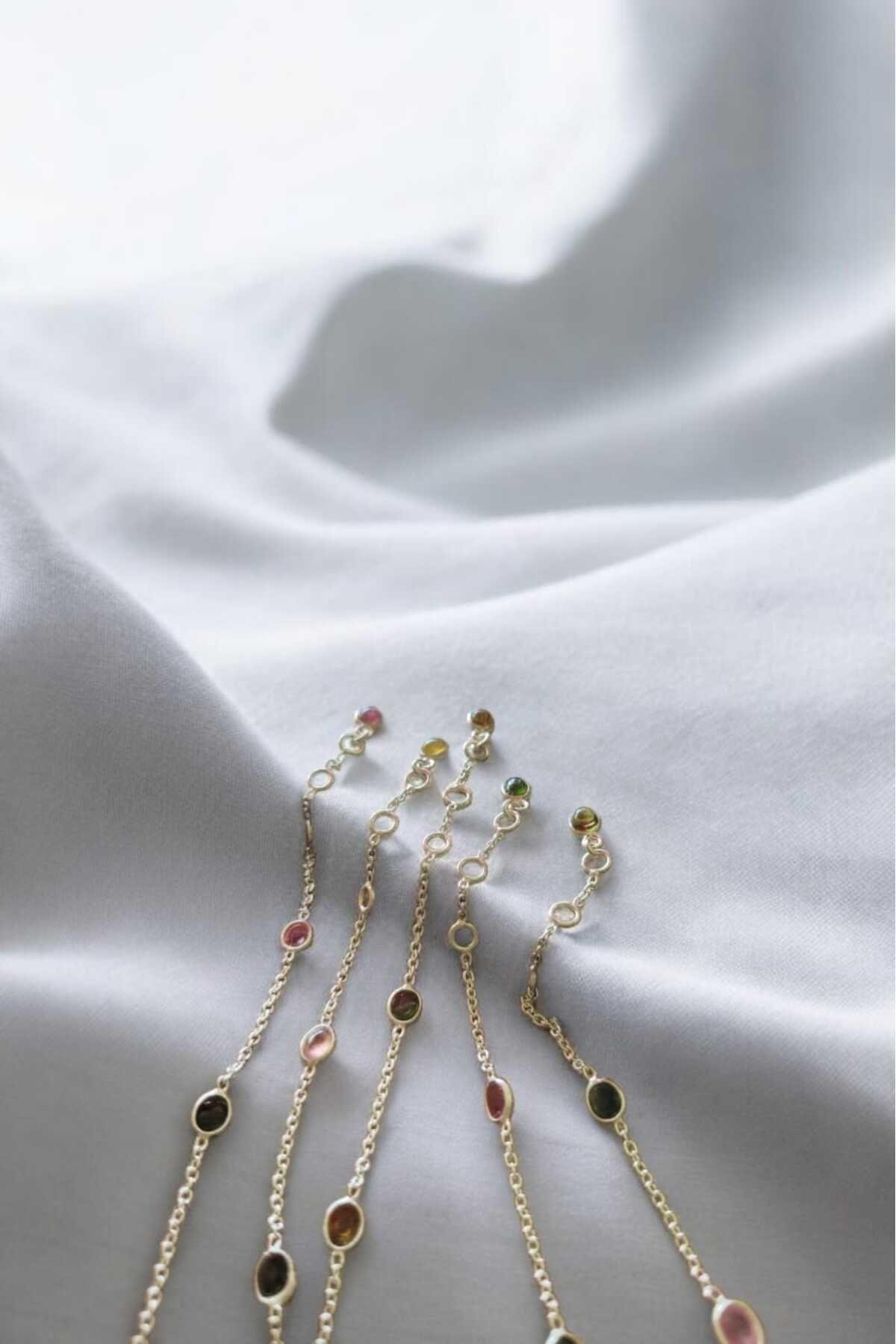 Doğal Taşlı Gümüş Kadın Bileklik