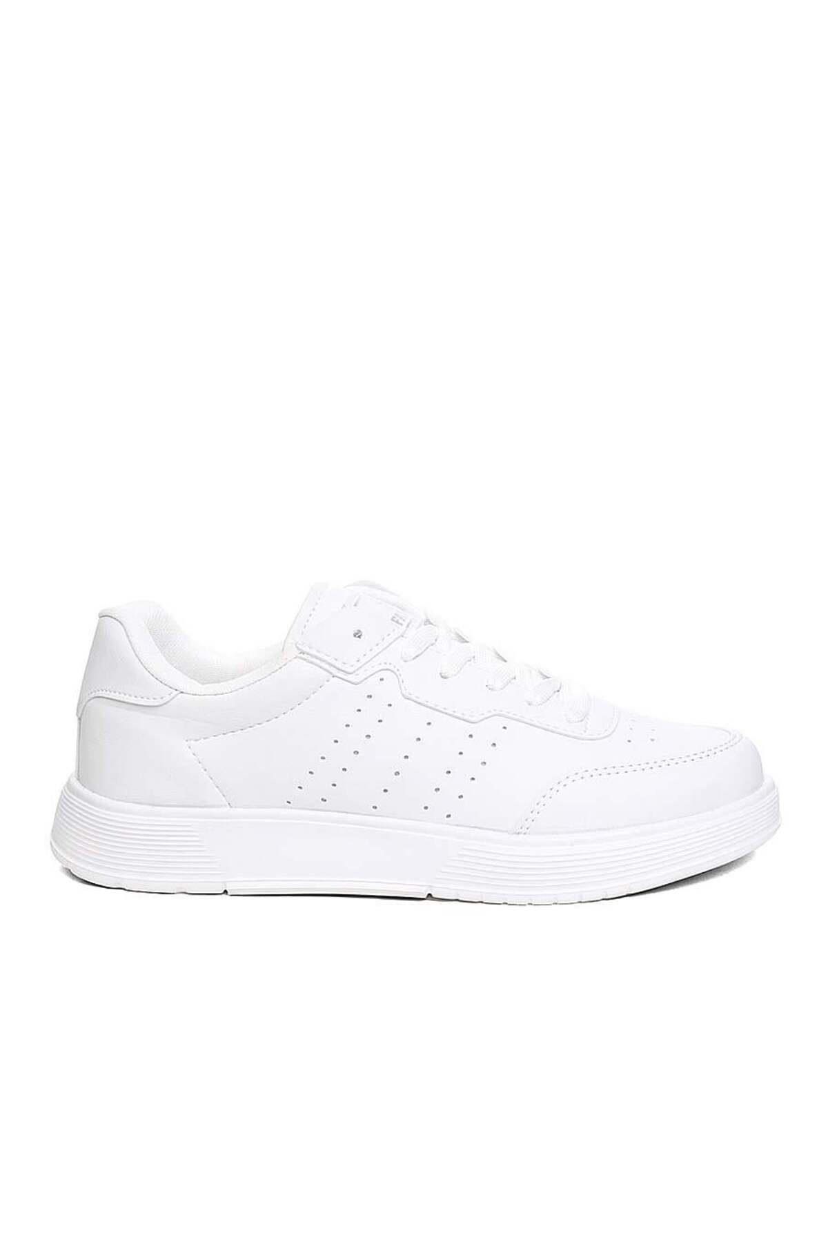 Hafif Tasarımlı Düz Tabanlı Günlük Kullanışlı Düz Renk Unisex Spor Ayakkabı Sneaker