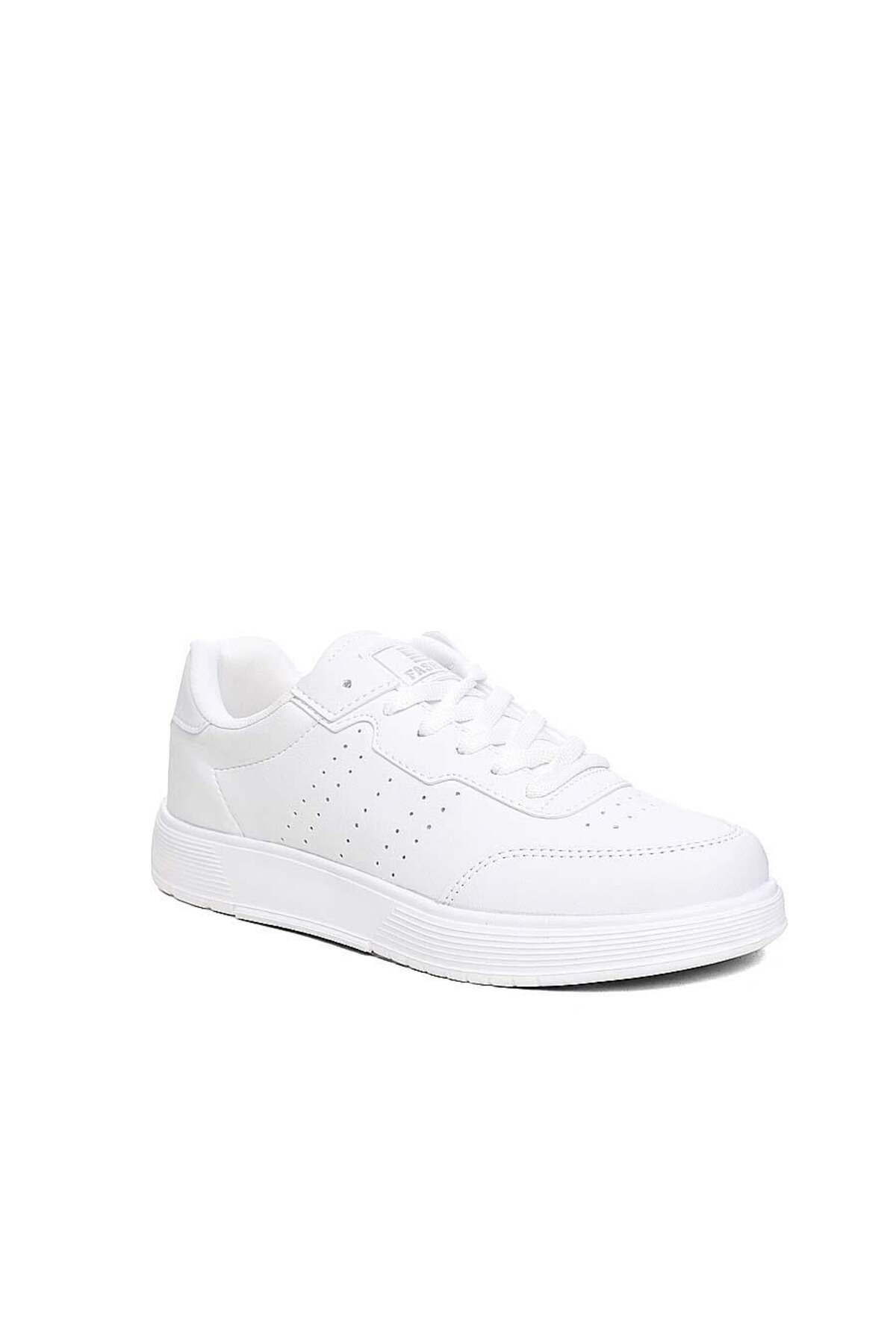 Hafif Tasarımlı Düz Tabanlı Günlük Kullanışlı Düz Renk Unisex Spor Ayakkabı Sneaker