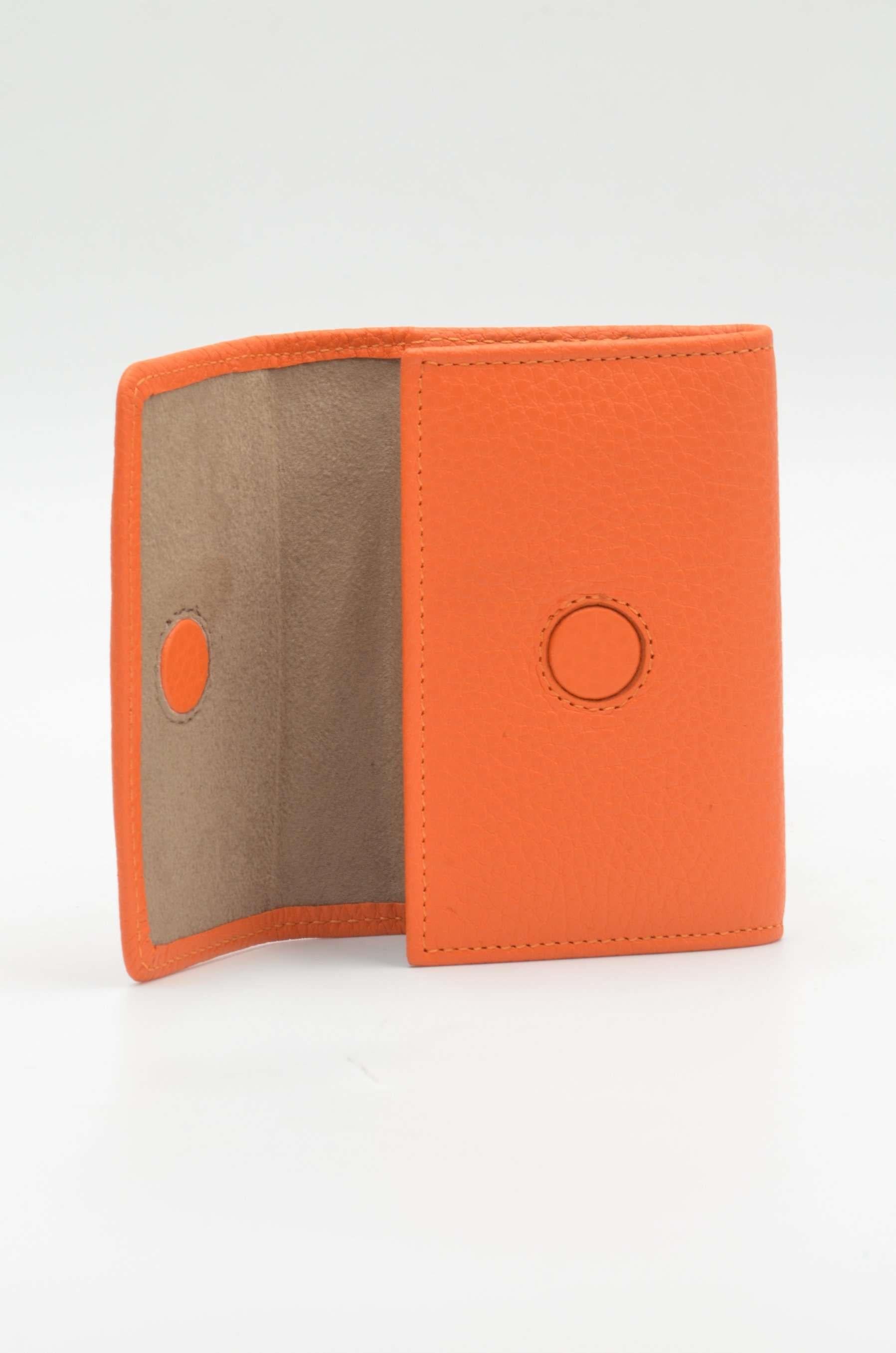 Hakiki Deri Unisex Yelpaze Kartlık Hand Made