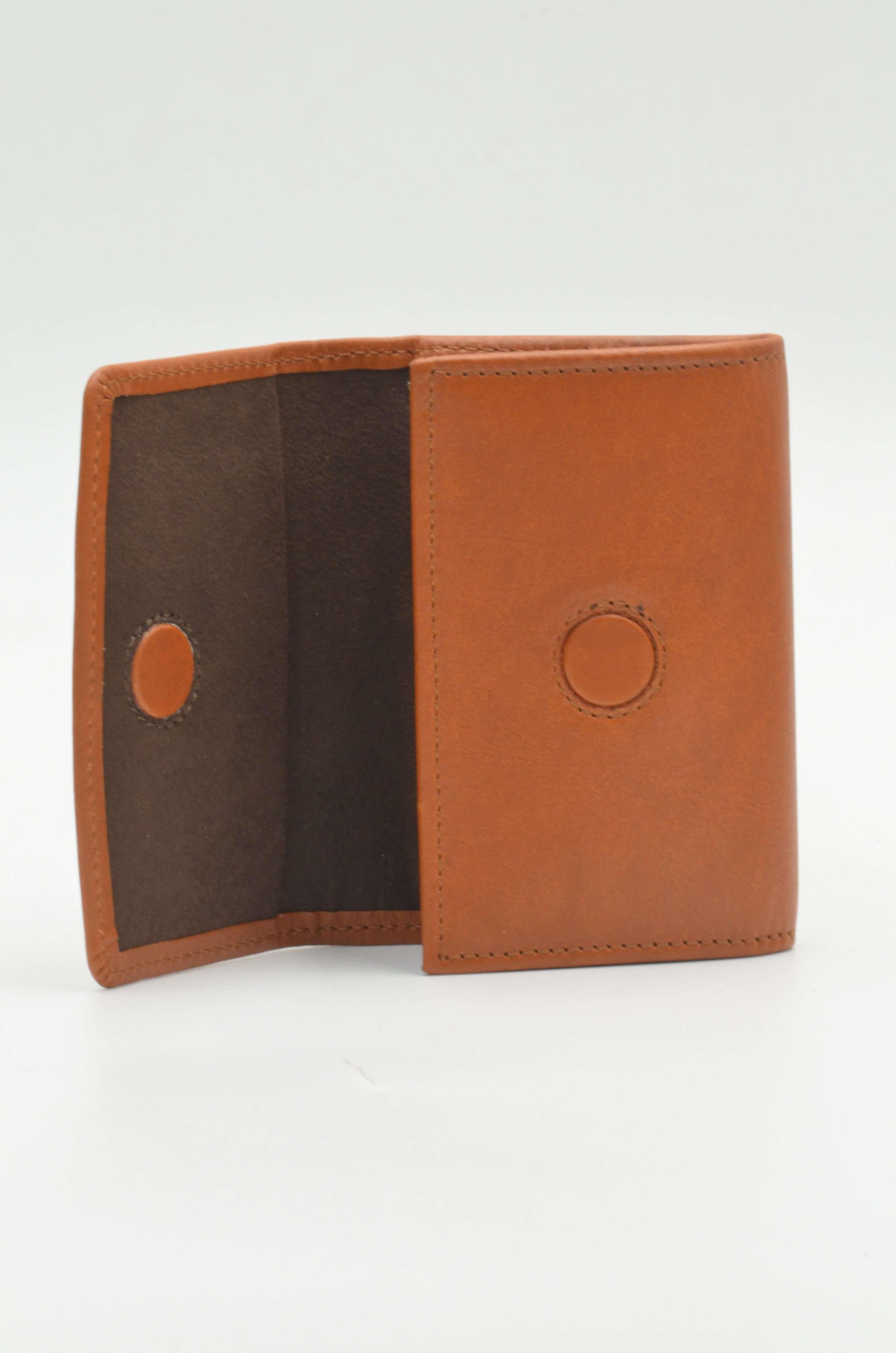 Hakiki Deri Unisex Yelpaze Kartlık Hand Made