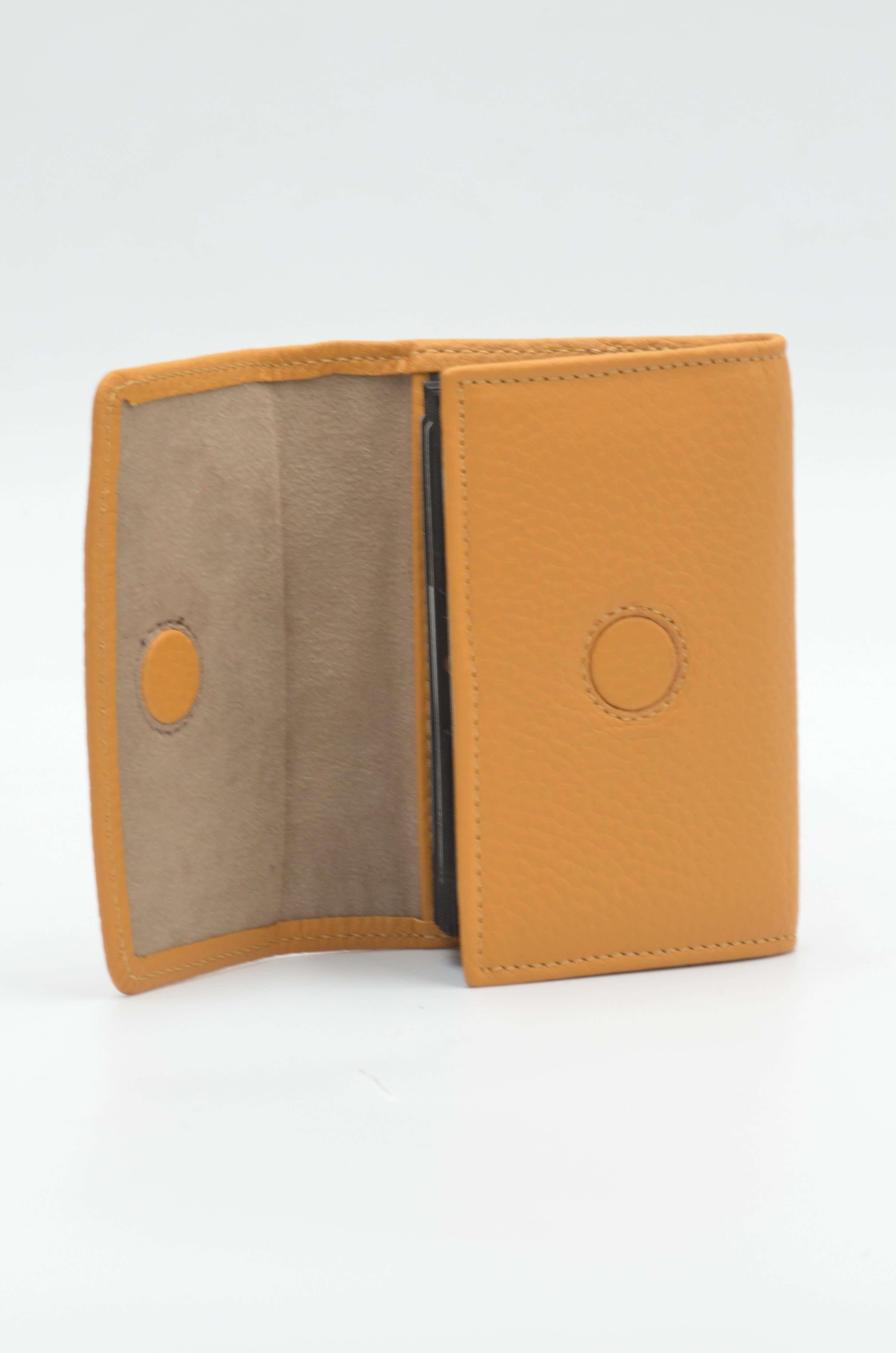 Hakiki Deri Unisex Yelpaze Kartlık Hand Made