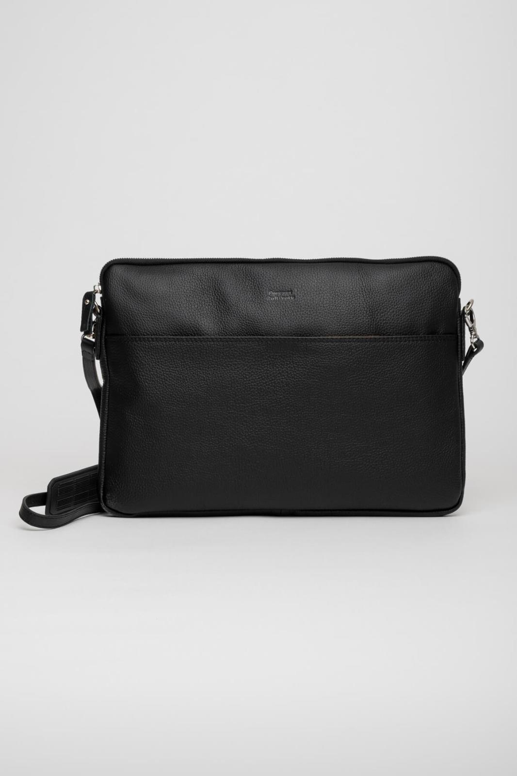 Margaret Unisex Hakiki Deri Omuz Askılı El Geçme Aparatlı Fermuarlı Laptop, Tablet ve Evrak Çantası