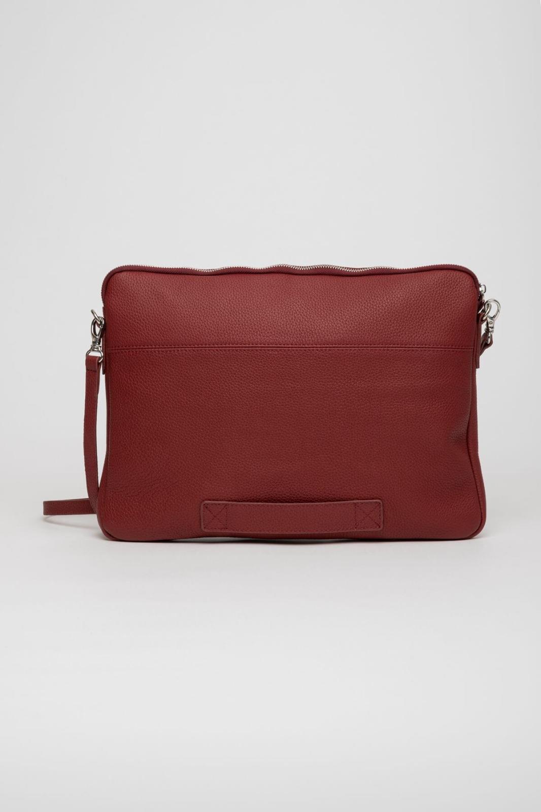 Margaret Unisex Hakiki Deri Omuz Askılı El Geçme Aparatlı Fermuarlı Laptop, Tablet ve Evrak Çantası