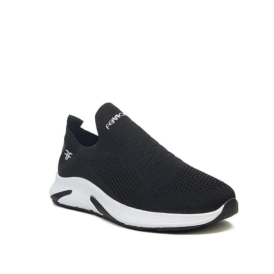Siyah Beyaz Renk Hafif Rahat Unisex Sneaker Bağcıksız Yürüyüş Ayakkabısı
