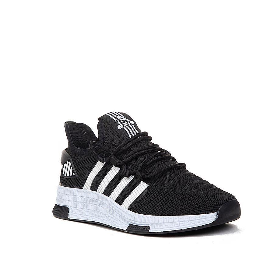 Siyah Beyaz Renk Hafif Rahat Unisex Sneaker Yürüyüş Ayakkabısı