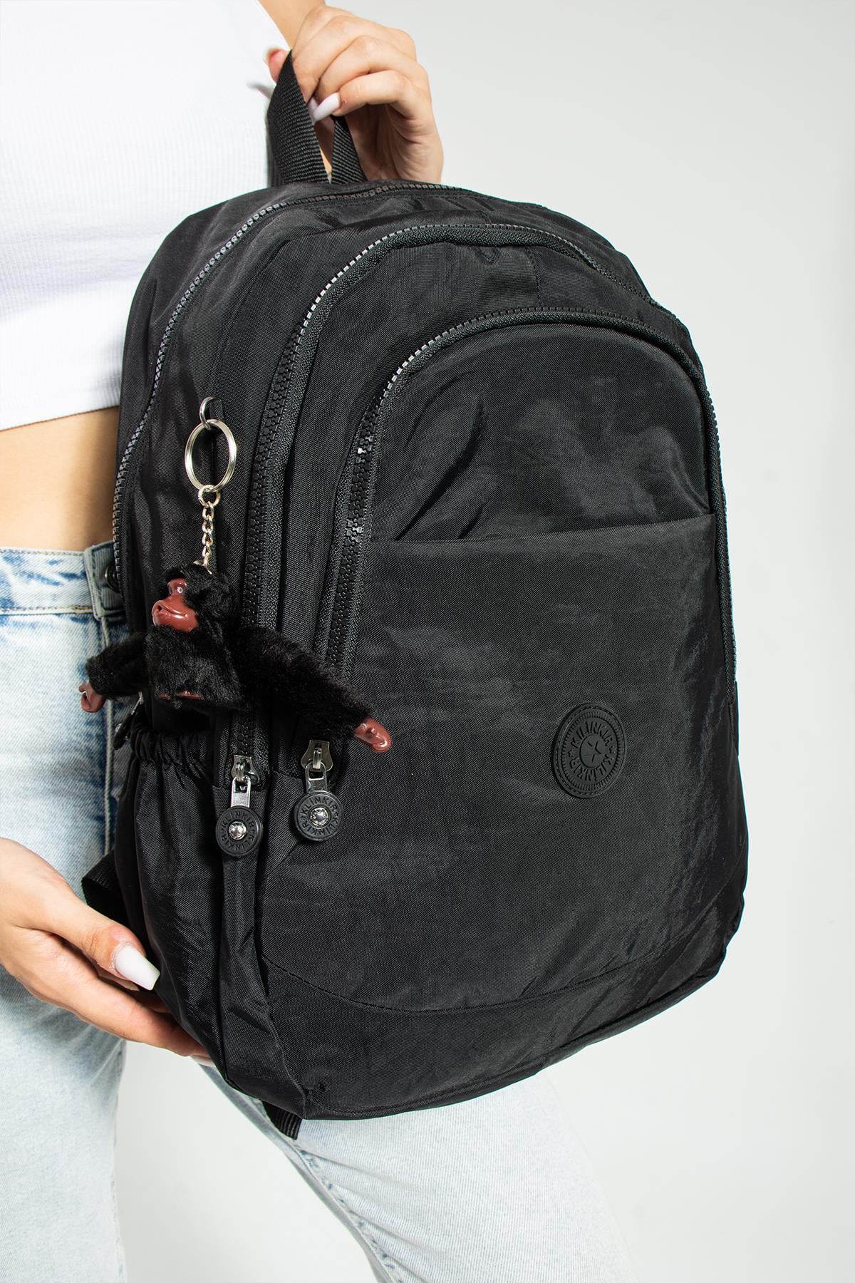 Suya Dayanıklı Çok Bölmeli Goril Maskotlu Unisex Kullanışlı Sırt Çantası, Okul Çantası, Anne Çanta