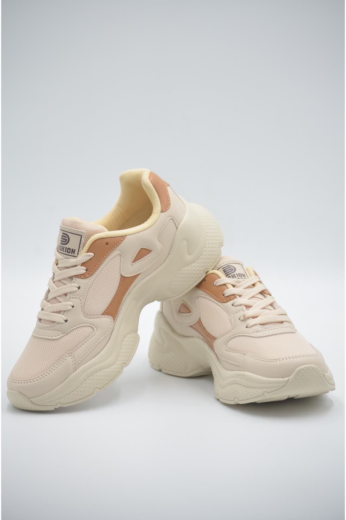 Yüksek Tabanlı Kalın Taban Rahat Kadın Spor Ayakkabı Sneaker