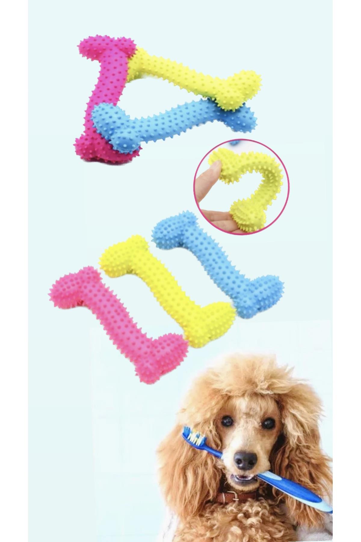 Plastik Kemik Köpek Oyuncak Tırtıklı Kemirme Oyuncağı