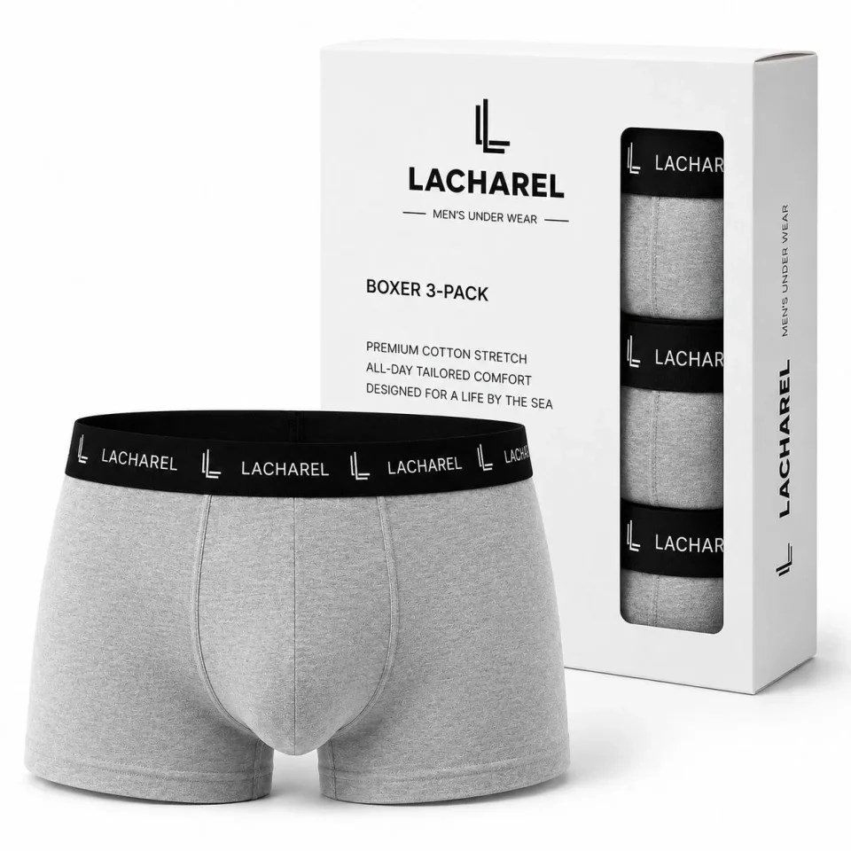 Erkek Likralı Pamuklu Nefes Alan Penye Boxer 3lü Paket - Lacivert