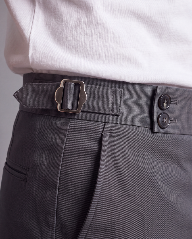 Erkek Toka Detaylı Kumaş Pantolon